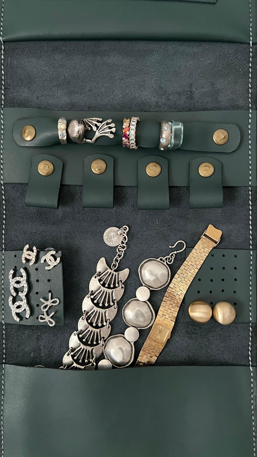 Large Jewellery Roll · Green