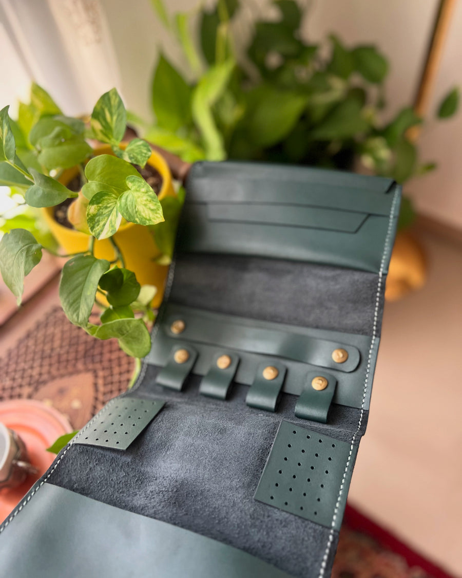 Large Jewellery Roll · Deep Green