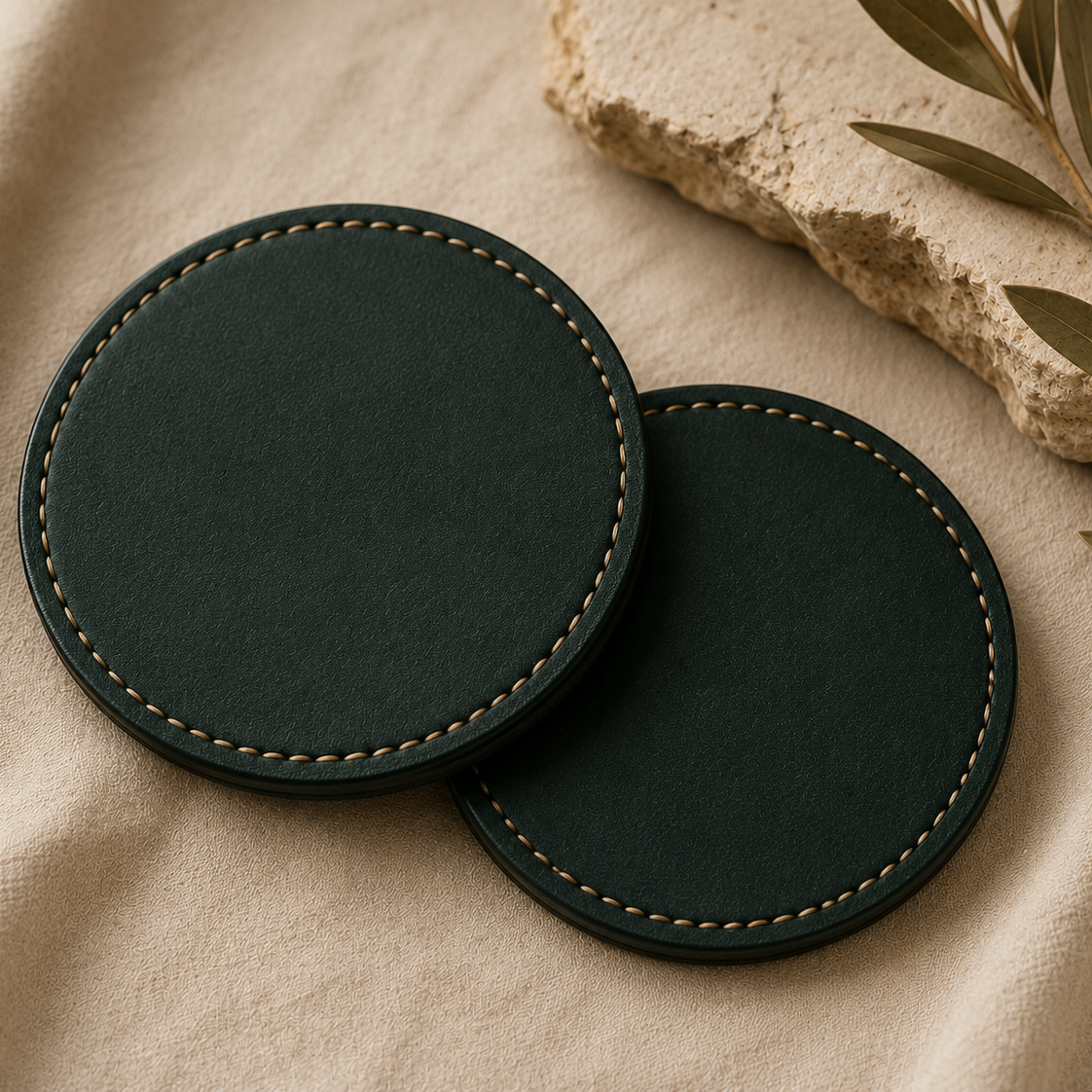 Leather Coasters (Set of 2)